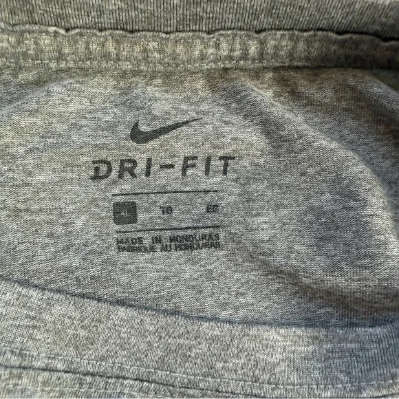 Nike Dri Fit Mens Tee Size XL Grey Gym Running Workout Athletic Sports Stretch - Picture 2 of 7